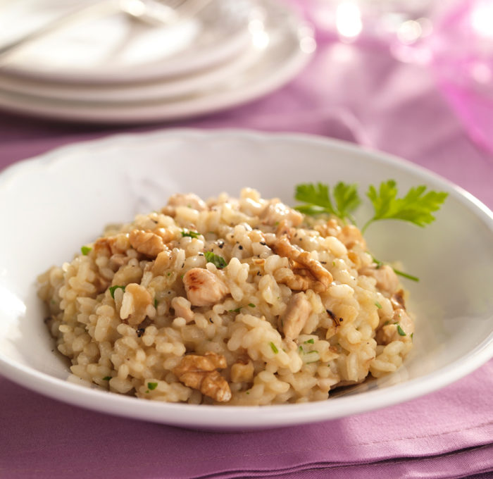 Risotto de Pollo con jamón y champiñones - Mil Recetas